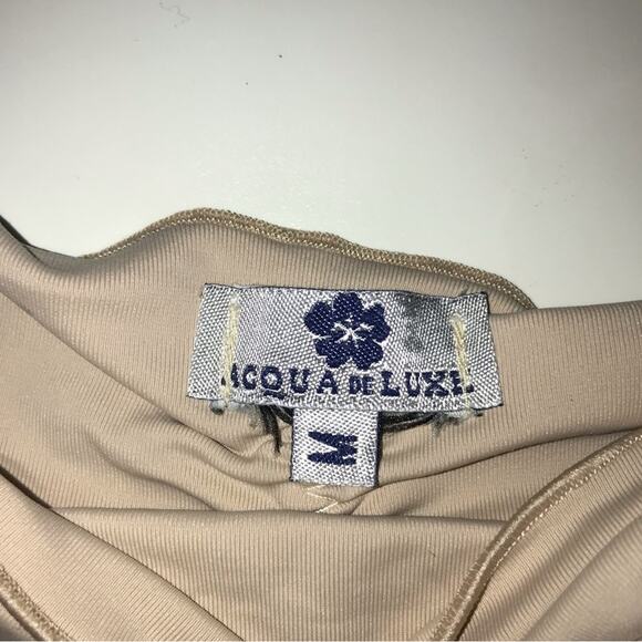 Acqua de Luxe Brazilian bikini bottom in cream nude size M ties at side - Picture 3 of 4